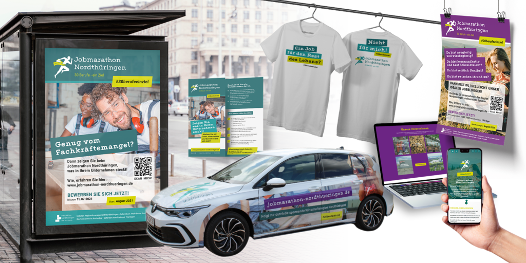 Werbemittel für eine Rekrutierungskampagne