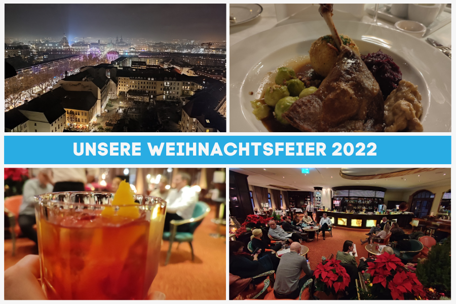 <strong>Cocktails, Panorama und Schlemmerei – Unsere Weihnachtsfeier 2022</strong>